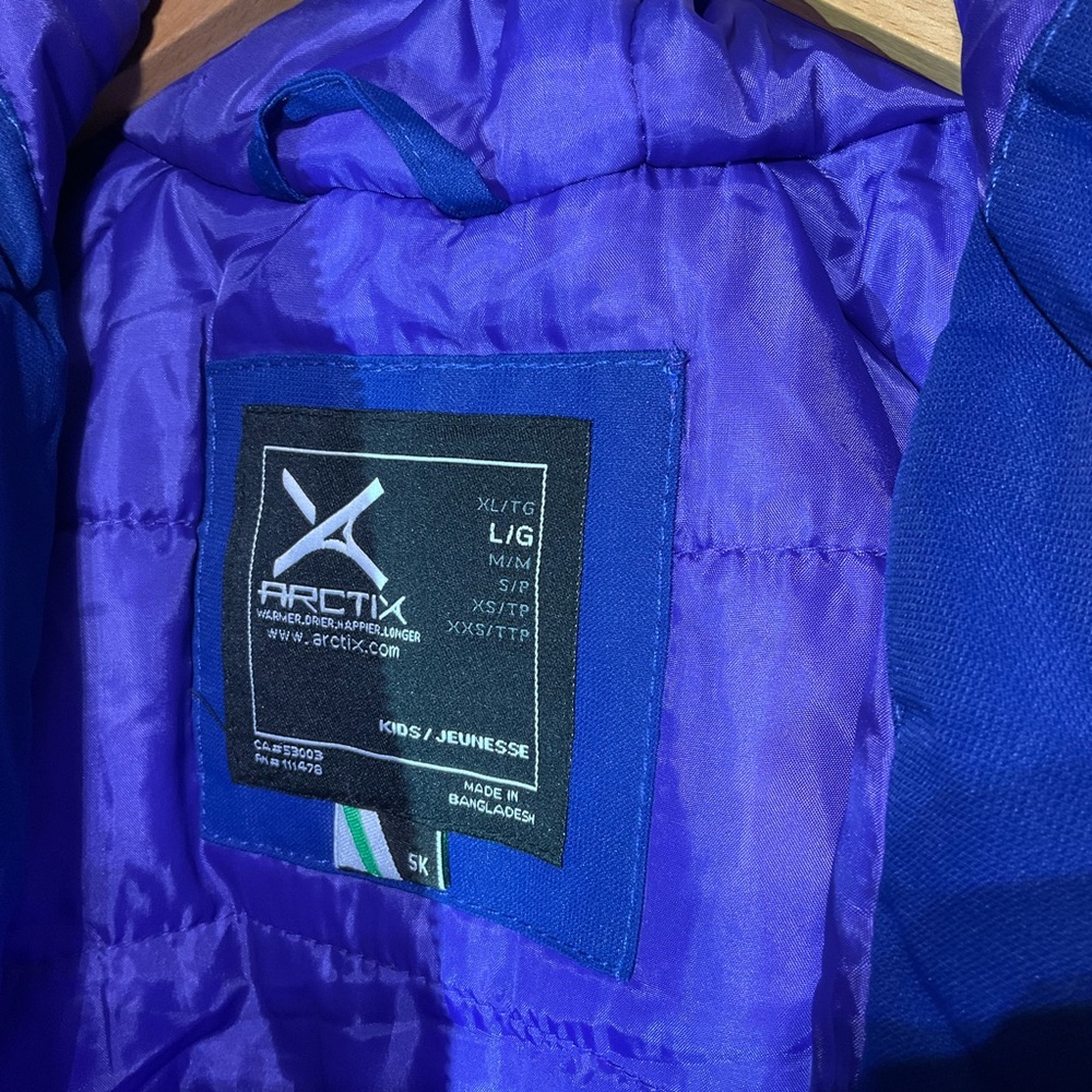 Arctix Girls Frost Insulated Winter Jacket, Blue Night Navy, Large - Picture 7 of 11
